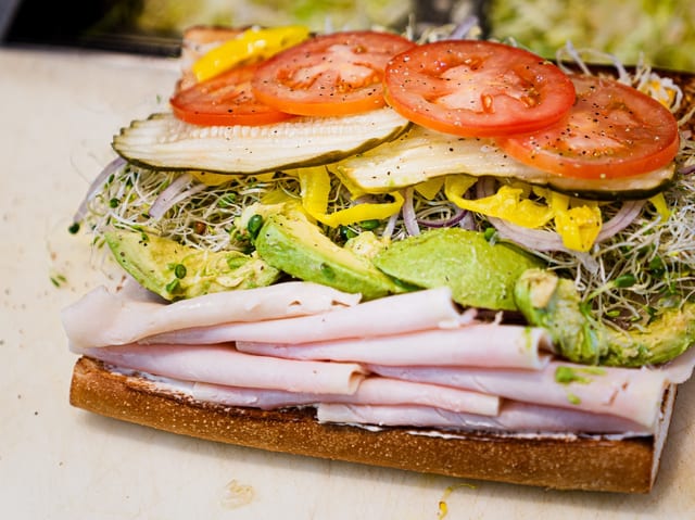 Turkey Avocado Sprouts & Cream Cheese.