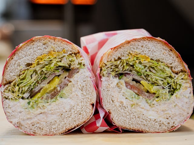 Tuna Avocado Sprouts & Cream Cheese.
